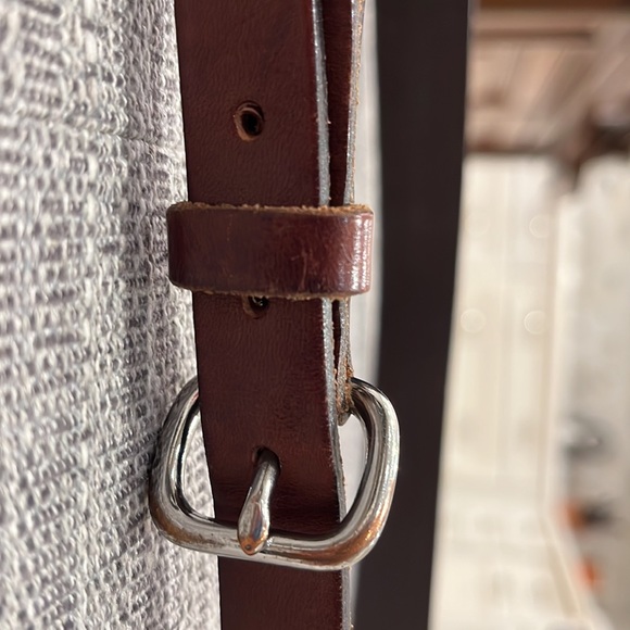 Brown leather belt - Picture 7 of 8
